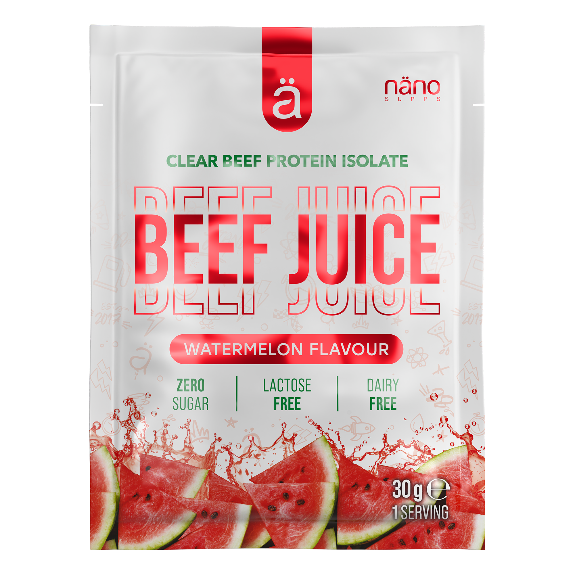 Nano supps Beef Juice - Marhafehérje 30g, Görögdinnye 1 Adag.