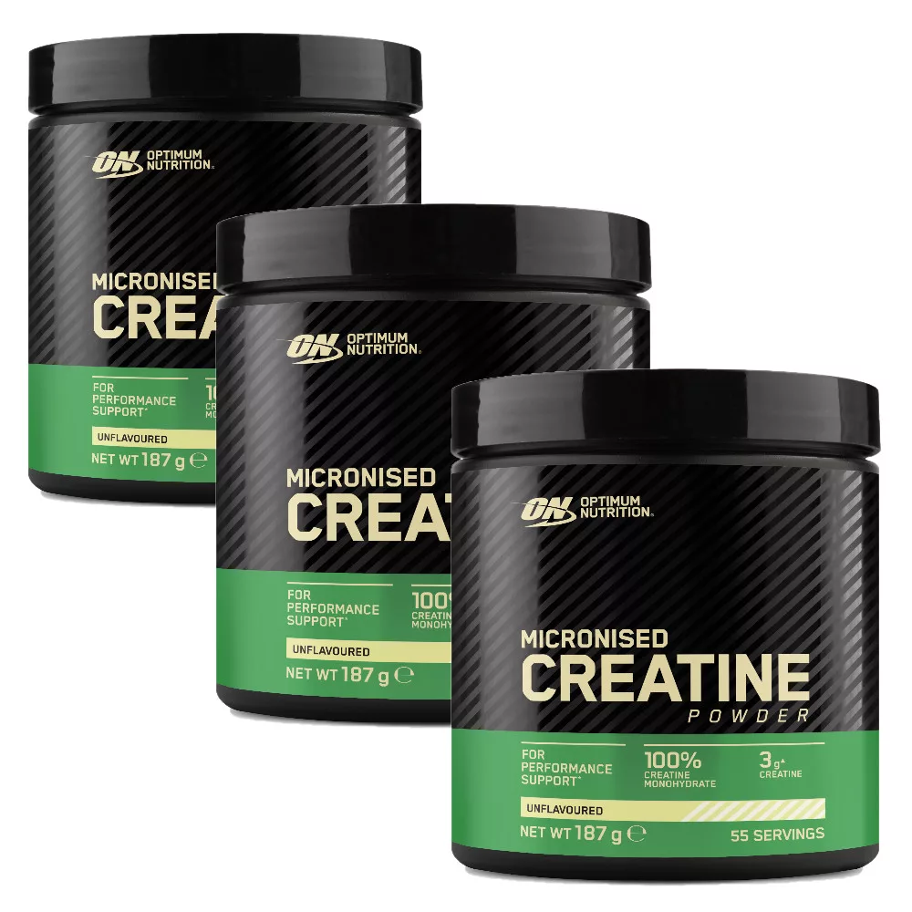 Optimum Nutrition Mikronizált Kreatin Monohidrát (3x187g) 165 Adag.