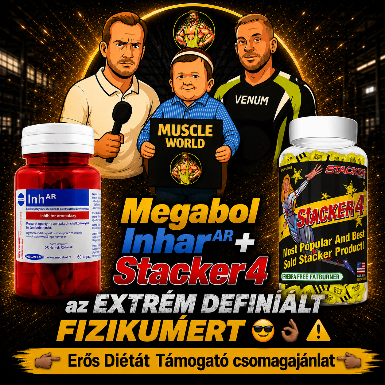 Stacker2 - STACKER 4 - Extrém Zsírégetés - 100 Adag+MEGABOL-INHAR-60 KAPSZULA-ÖSZTROGÉN BLOKKOLÓ 60 adag.
