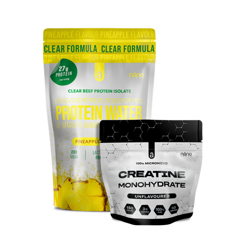 Nano supps Protein Water 450g Ananász 15 Adag+ajándék Nano supps 150g Kreatin Monohidrát.