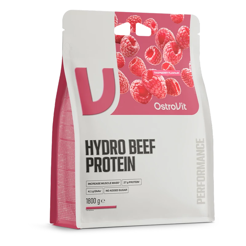 OstroVit Hydro Beef Protein - Málna - 1800 g